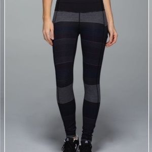 Gray black Lululemon Speed Tights leggings pants size 2 *RARE*